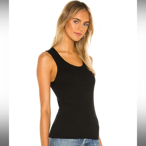 AGOLDE Poppy Tank in Black - Picture 3 of 9